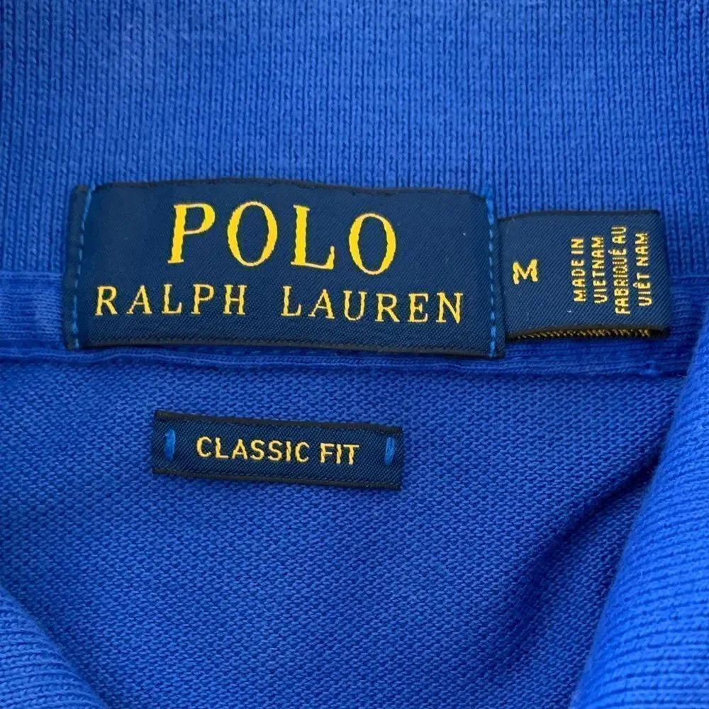 Polo by Ralph Lauren Classic Fit Men's Royal Blue Cotton Polo Shirt Size M